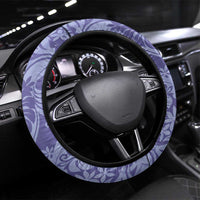 Tahiti Vareau Tiare Floral Steering Wheel Cover Monstera Palm Tropical Leaves - Polynesian Pride