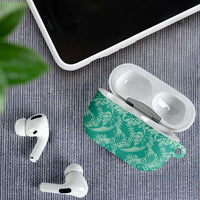 Tahiti Teal Tiare Floral AirPods Case Monstera Palm Tropical Leaves LT01 - Polynesian Pride