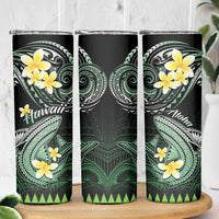 Hawaii Skinny Tumbler Polynesian Shark with Kakau Green Version