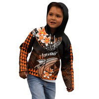 Hawaii Kid Hoodie Polynesian Shark with Kakau Orange Version LT01 - Polynesian Pride