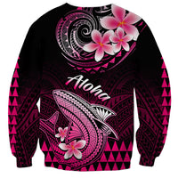 Hawaii Sweatshirt Polynesian Shark with Kakau Pink Version LT01 - Polynesian Pride