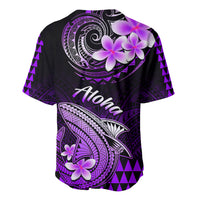Hawaii Baseball Jersey Polynesian Shark with Kakau Purple Version LT01 - Polynesian Pride