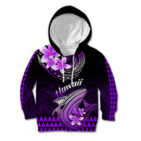 Hawaii Kid Hoodie Polynesian Shark with Kakau Purple Version LT01 Purple - Polynesian Pride