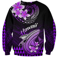 Hawaii Sweatshirt Polynesian Shark with Kakau Purple Version LT01 Unisex Purple - Polynesian Pride