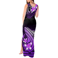 Hawaii Tank Maxi Dress Polynesian Shark with Kakau Purple Version LT01 - Polynesian Pride