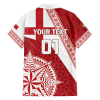 Custom Tonga Rugby Mate Maa Family Matching Puletasi and Hawaiian Shirt Ngatu Pattern