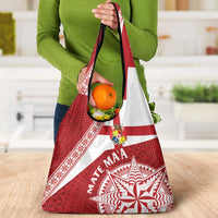 Tonga Rugby Mate Maa Grocery Bag Ngatu Pattern