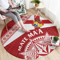 Tonga Rugby Mate Maa Round Carpet Ngatu Pattern LT01 - Polynesian Pride