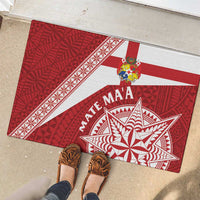 Tonga Rugby Mate Maa Rubber Doormat Ngatu Pattern