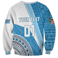 Custom Fiji Rugby Bati Sweatshirt Tapa Pattern LT01 - Polynesian Pride