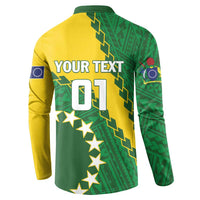 Custom Cook Islands Rugby Kukis Button Sweatshirt Circle Stars