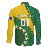 Custom Cook Islands Rugby Kukis Family Matching Puletasi and Hawaiian Shirt Circle Stars