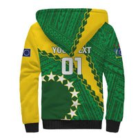 Custom Cook Islands Rugby Kukis Sherpa Hoodie Circle Stars