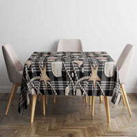 Hawaiian Ocean Seashells Tablecloth Black Palaka Pattern