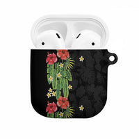 Hawaiian Hibiscus Plumeria AirPods Case Tropical Leaves