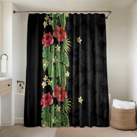 Hawaiian Hibiscus Plumeria Bathroom Set Tropical Leaves