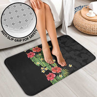 Hawaiian Hibiscus Plumeria Bathroom Set Tropical Leaves