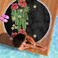 Hawaiian Hibiscus Plumeria Beach Blanket Tropical Leaves LT01 - Polynesian Pride
