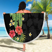 Hawaiian Hibiscus Plumeria Beach Blanket Tropical Leaves LT01 - Polynesian Pride