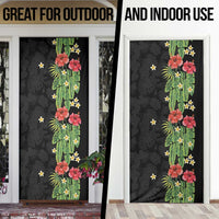 Hawaiian Hibiscus Plumeria Door Cover Tropical Leaves