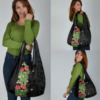 Hawaiian Hibiscus Plumeria Grocery Bag Tropical Leaves LT01 - Polynesian Pride