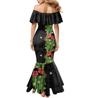Hawaiian Hibiscus Plumeria Mermaid Dress Tropical Leaves LT01 - Polynesian Pride