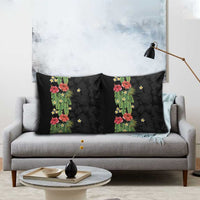 Hawaiian Hibiscus Plumeria Pillow Cover Tropical Leaves