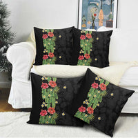 Hawaiian Hibiscus Plumeria Pillow Cover Tropical Leaves