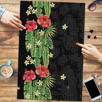 Hawaiian Hibiscus Plumeria Puzzle Tropical Leaves