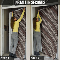 Yogyakarta Parang Batik Motifs Door Cover Indonesian Traditional Pattern
