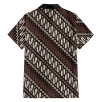 Yogyakarta Parang Batik Motifs Family Matching Mermaid Dress and Hawaiian Shirt Indonesian Traditional Pattern