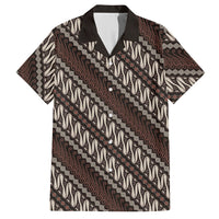 Yogyakarta Parang Batik Motifs Hawaiian Shirt Indonesian Traditional Pattern LT01 Brown - Polynesian Pride