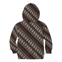 Yogyakarta Parang Batik Motifs Kid Hoodie Indonesian Traditional Pattern