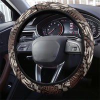 Yogyakarta Parang Batik Motifs Steering Wheel Cover Indonesian Traditional Pattern