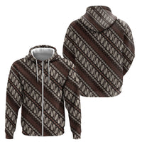 Yogyakarta Parang Batik Motifs Zip Hoodie Indonesian Traditional Pattern LT01 - Polynesian Pride