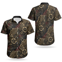 Batik Sekar Jagad Couples Matching Mermaid Dress and Hawaiian Shirt Indonesian Traditional Pattern LT01 - Polynesian Pride