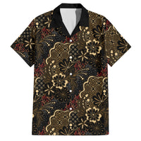 Batik Sekar Jagad Family Matching Off The Shoulder Long Sleeve Dress and Hawaiian Shirt Indonesian Traditional Pattern