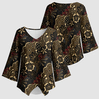 Batik Sekar Jagad Kimono Sleeve Blouse Indonesian Traditional Pattern