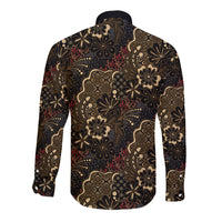 Batik Sekar Jagad Long Sleeve Button Shirt Indonesian Traditional Pattern LT01 - Polynesian Pride