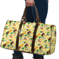 Hawaii Hula Girl Tropical Travel Bag Yellow Palaka