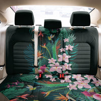 Hawaii Hummingbird Tropical Flowers Back Car Seat Cover Dark Green
