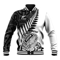 New Zealand Silver Fern Rugby Baseball Jacket Aotearoa Maori White Version LT01 Unisex White - Polynesian Pride