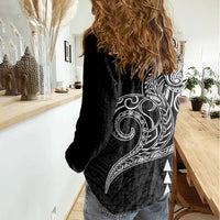 Hawaii Valentine Women Casual Shirt Kakau Polynesian Heart LT01 - Polynesian Pride