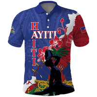 Personalised Haiti Le Marron Inconnu Polo Shirt Dashiki Mix Polynesian Pattern
