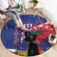 Haiti Le Marron Inconnu Round Carpet Dashiki Mix Polynesian Pattern LT01 - Polynesian Pride
