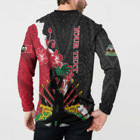 Personalised Ayiti Neg Marron Button Sweatshirt Dashiki Mix Polynesian Pattern LT01 - Polynesian Pride