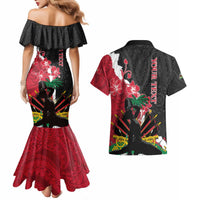 Personalised Ayiti Neg Marron Couples Matching Mermaid Dress and Hawaiian Shirt Dashiki Mix Polynesian Pattern LT01 - Polynesian Pride