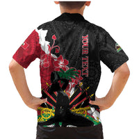 Personalised Ayiti Neg Marron Family Matching Mermaid Dress and Hawaiian Shirt Dashiki Mix Polynesian Pattern