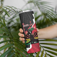 Personalised Ayiti Neg Marron Skinny Tumbler Dashiki Mix Polynesian Pattern