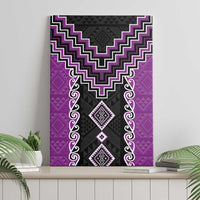 Purple Niho Taniwha Mix Poutama Canvas Wall Art Unique Taniko Aotearoa LT01 - Polynesian Pride